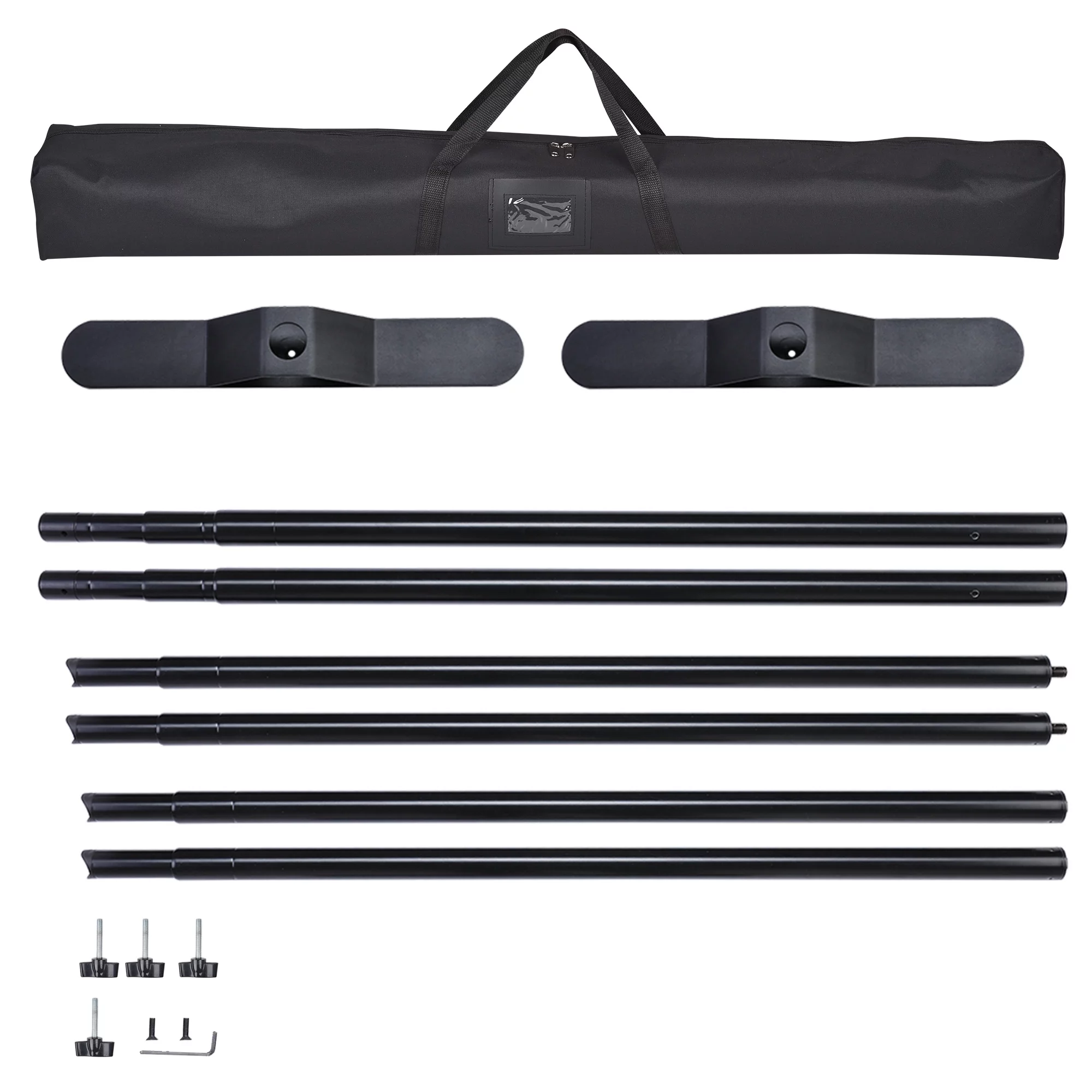 InstaHibit 8x10 Ft Telescopic Step and Repeat Heavy Duty Backdrop Banner Stand with Carry Bag Photo Wall Display