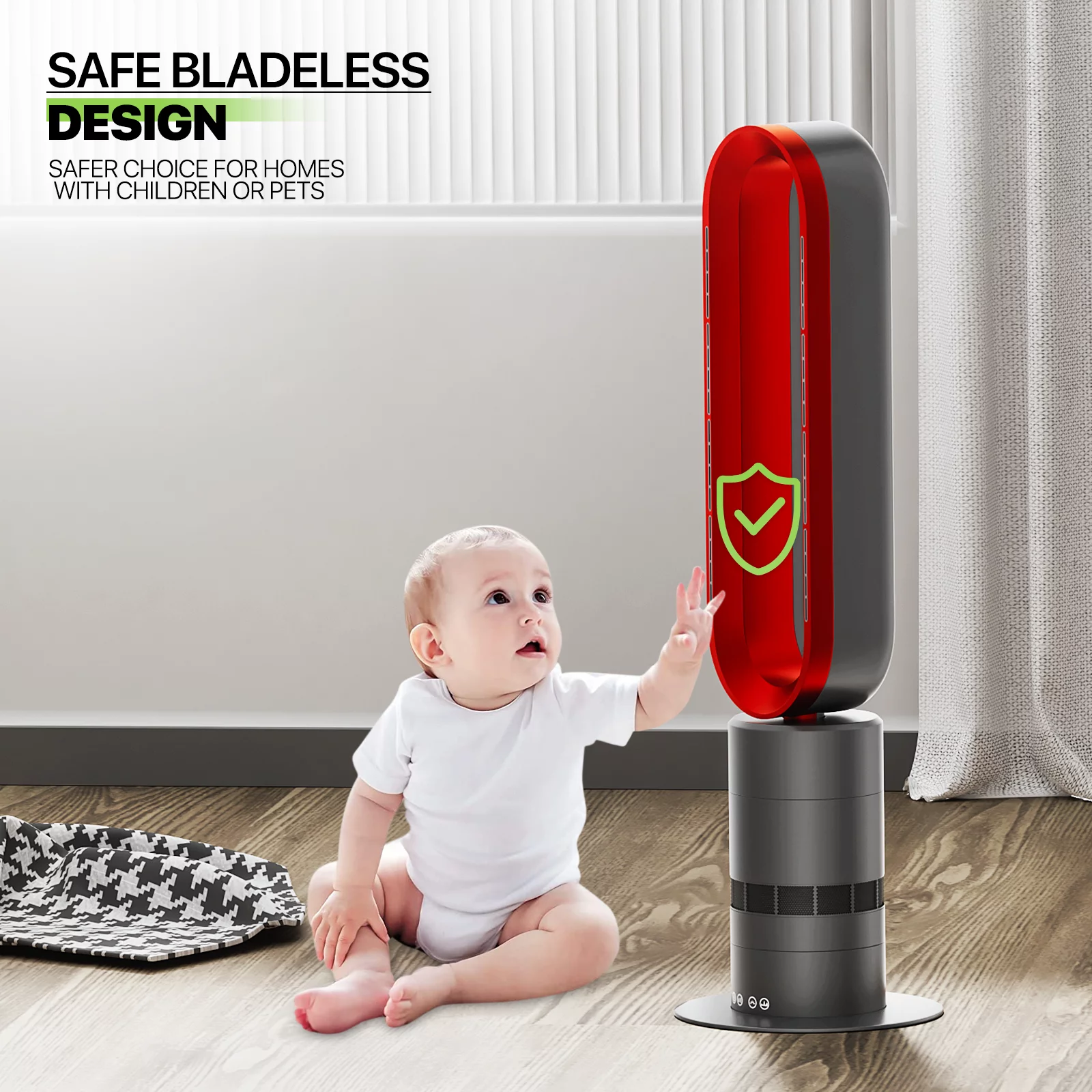 Magshion 2 in 1 Space Heater Bladeless Tower Fan, 31