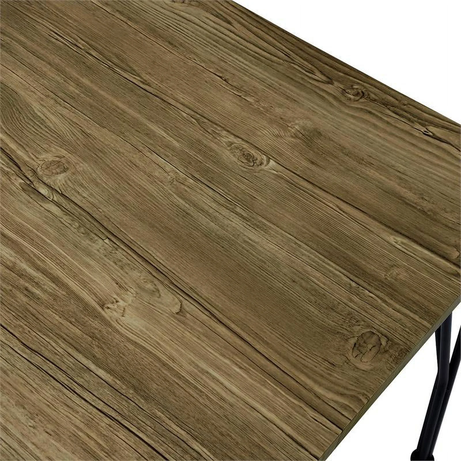 Furniture of America Kelle Transitional Metal 3-Piece Dining Set in Brown