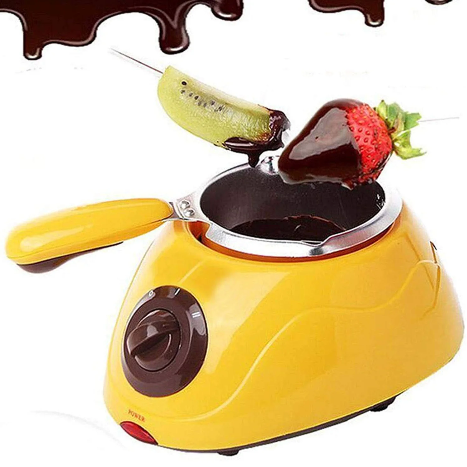 Chocolate Melting Warming Fondue Set - Electric Choco Melt , Melts Chocolate, Candy, Butter, Cheese, Caramel