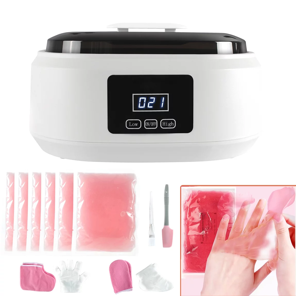 iMeshbean 3L Paraffin Machine Wax Refills Heater Kit for Hands Feet and Arthritis Paraffin Bath Wax Therapy SPA with Touch Screen & 2.6 lbs Wax Refill