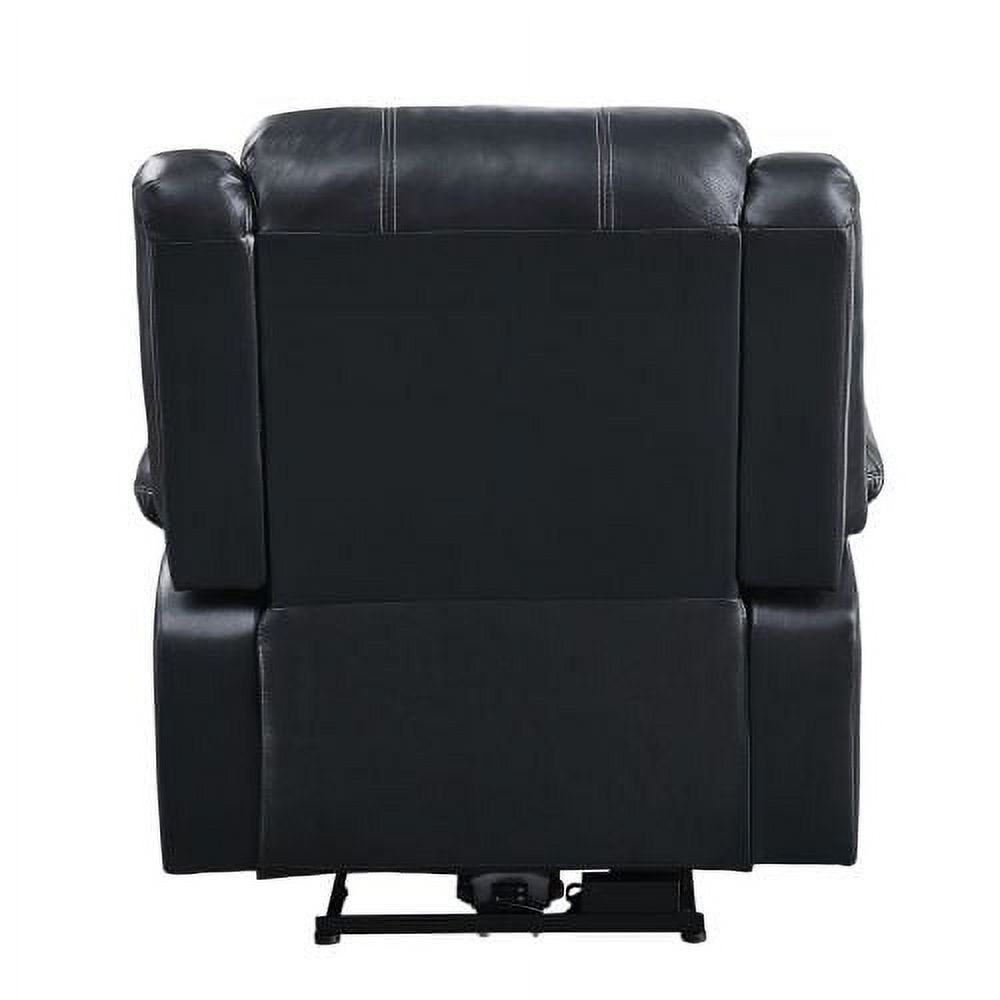 JHOOTUUO Zuriel Rocker Recliner (Motion) in Black PU 52287