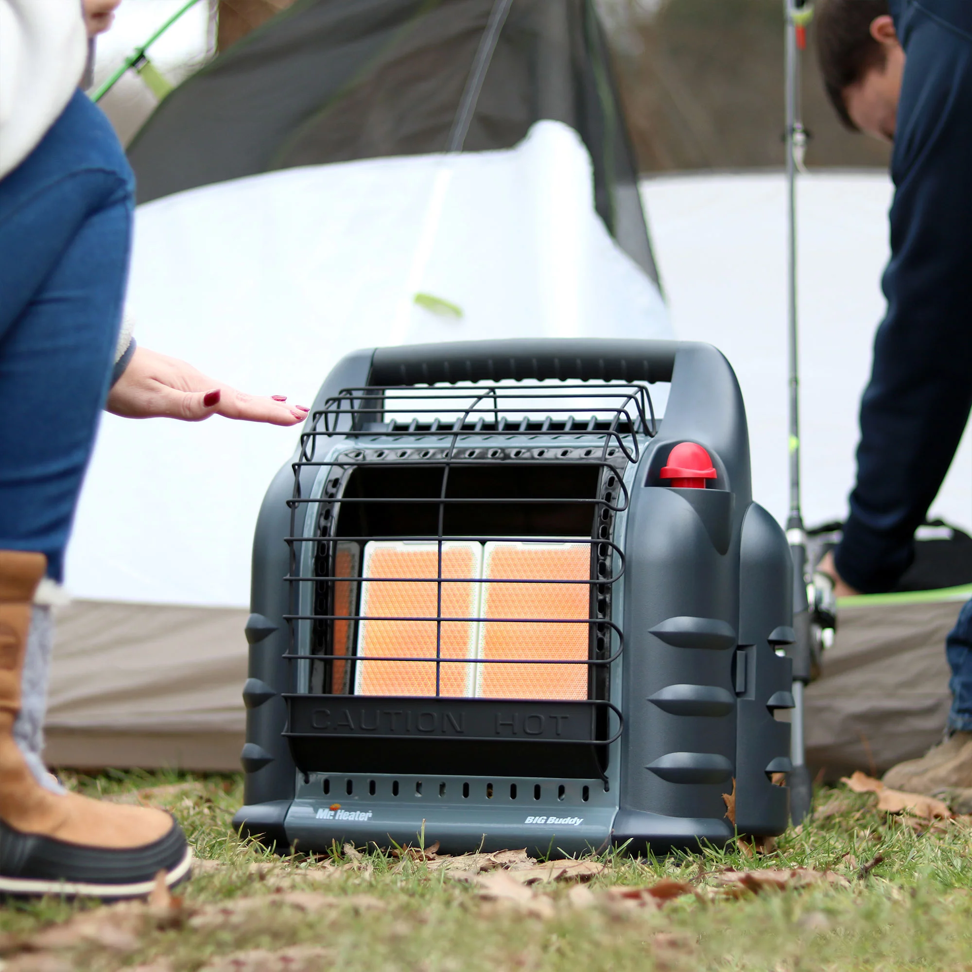 Open Box Mr. Heater 18000 BTU Hunting Big Buddy Propane Gas Heater, Grey