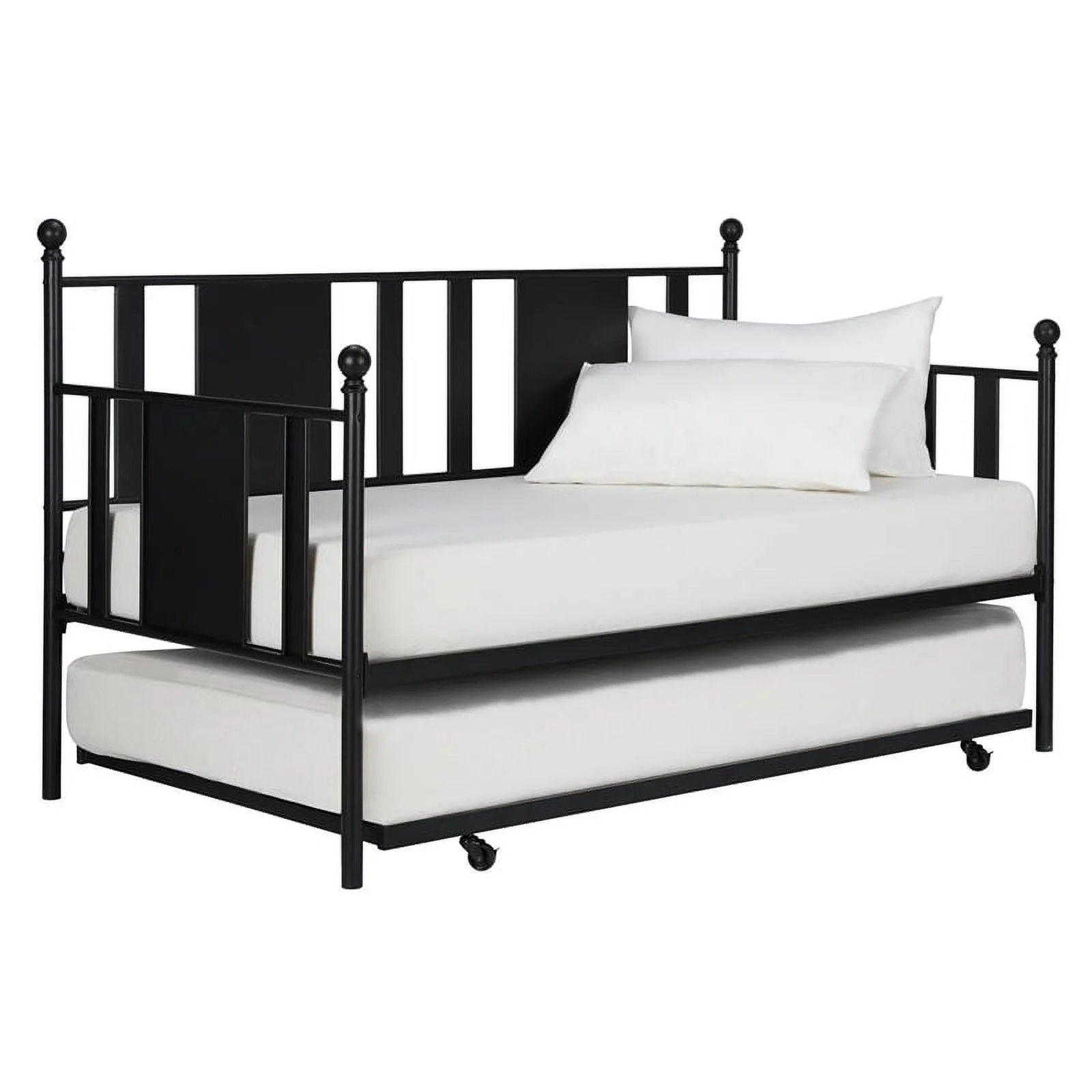 DHP Lavinia Metal Daybed and Trundle Twin in Black