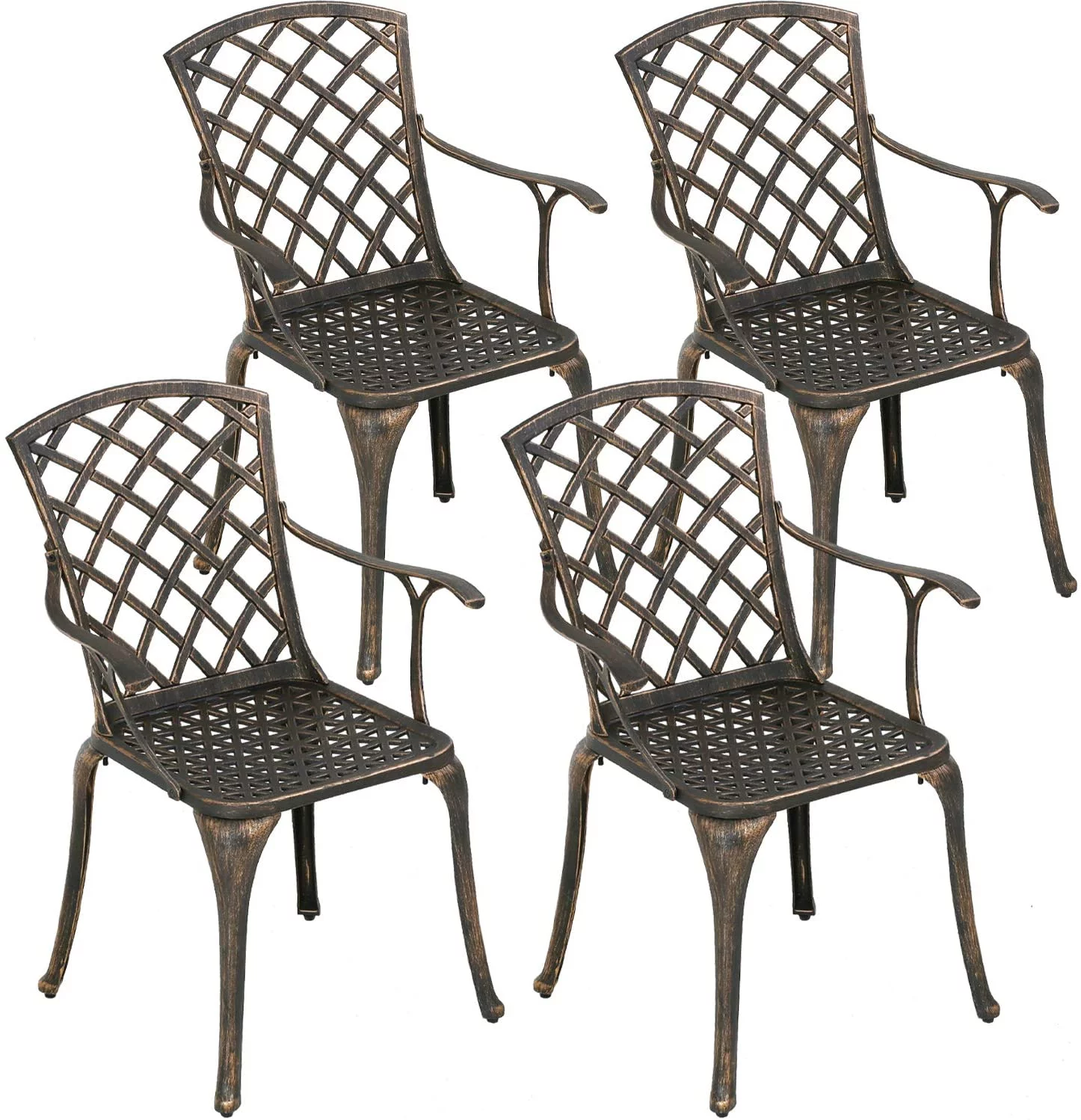 Patio Chairs Outdoor Chair Dining Chairs Set of 4 Wrought Iron Patio Furniture Patio Furniture Chat Set Weather Resistant