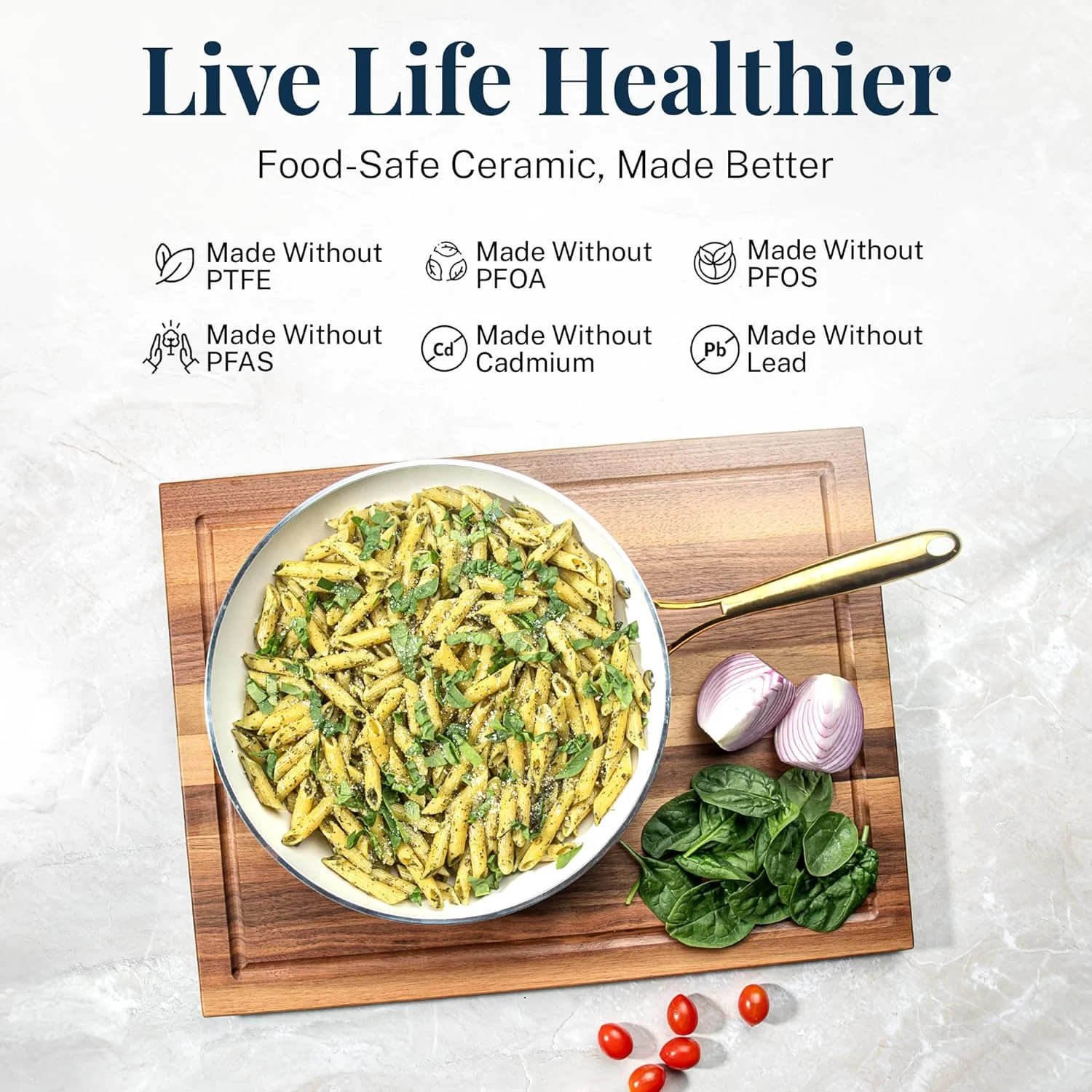 Gotham Steel 15 Pc Ceramic Pots and Pans Set Non Stick, Kitchen Cookware Sets Ceramic Cookware Set