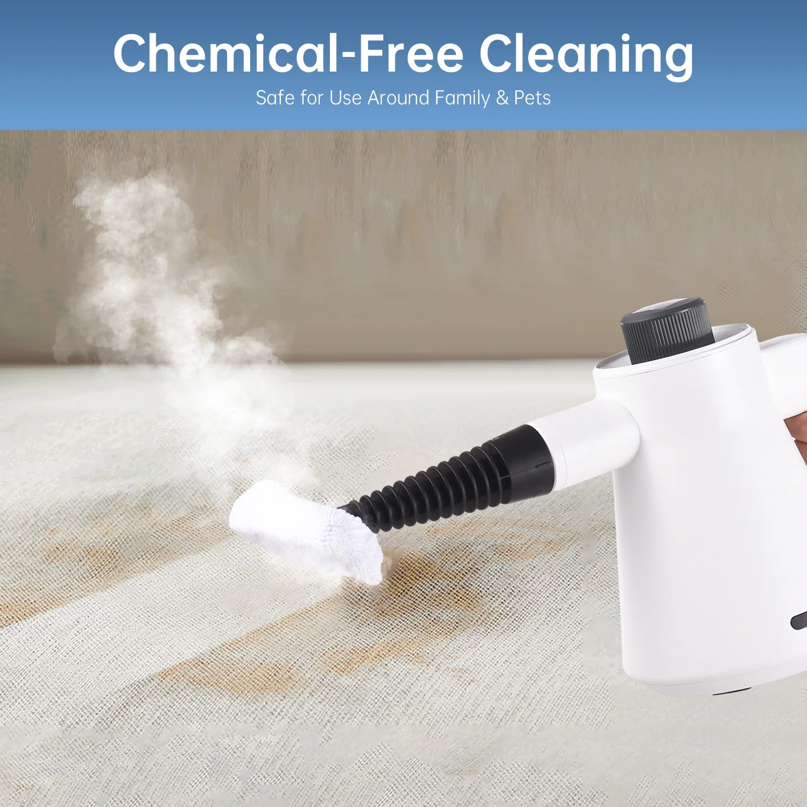 Spirastell Hand-held hanging press,Steamer Kitchen Furniture Bar Temperature Pressurized Cleaner 1000W 3.5 Cleaner Cleaner 7 Kit Chemical-Free Safety Lock 7 Handheld Steam Cleaner Pressurized Cleaner