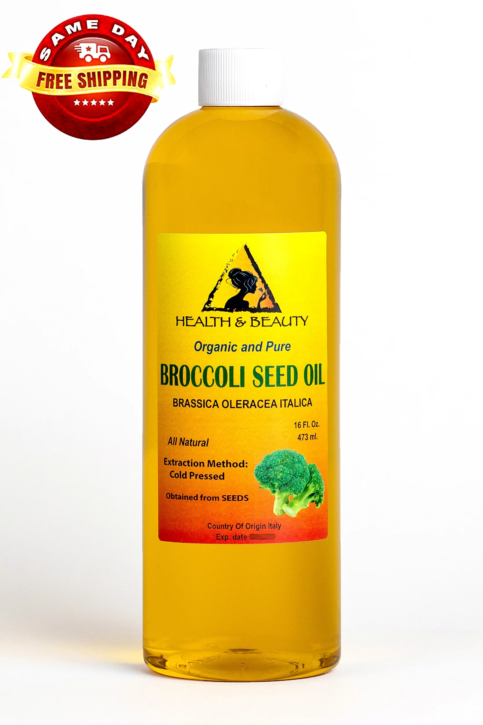 Broccoli Seed Oil Organic Cold Pressed Anti-Aging Premium Fresh 100% Pure 64 oz