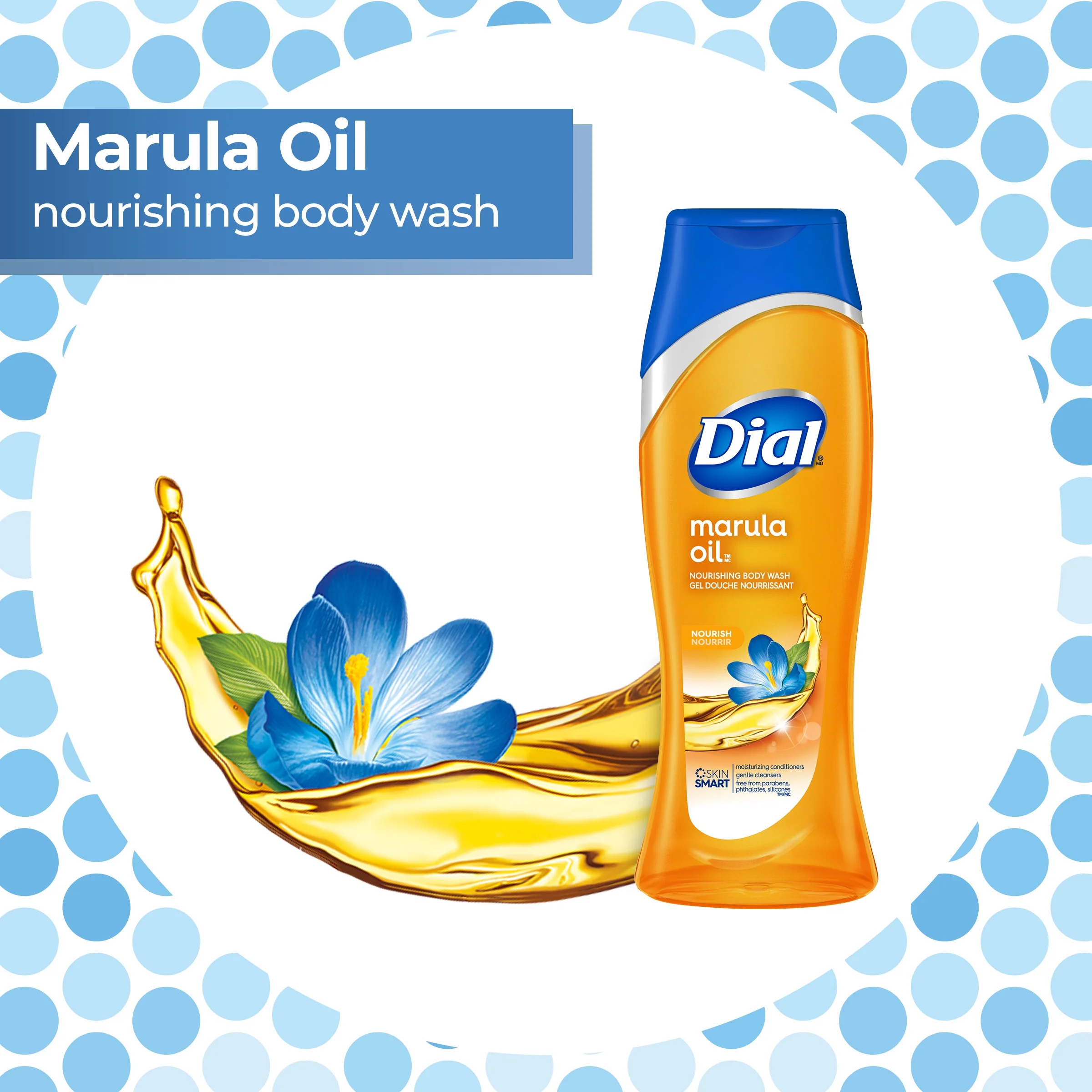 Dial Body Wash, Pamper & Indulge Marula Oil, 21 fl oz