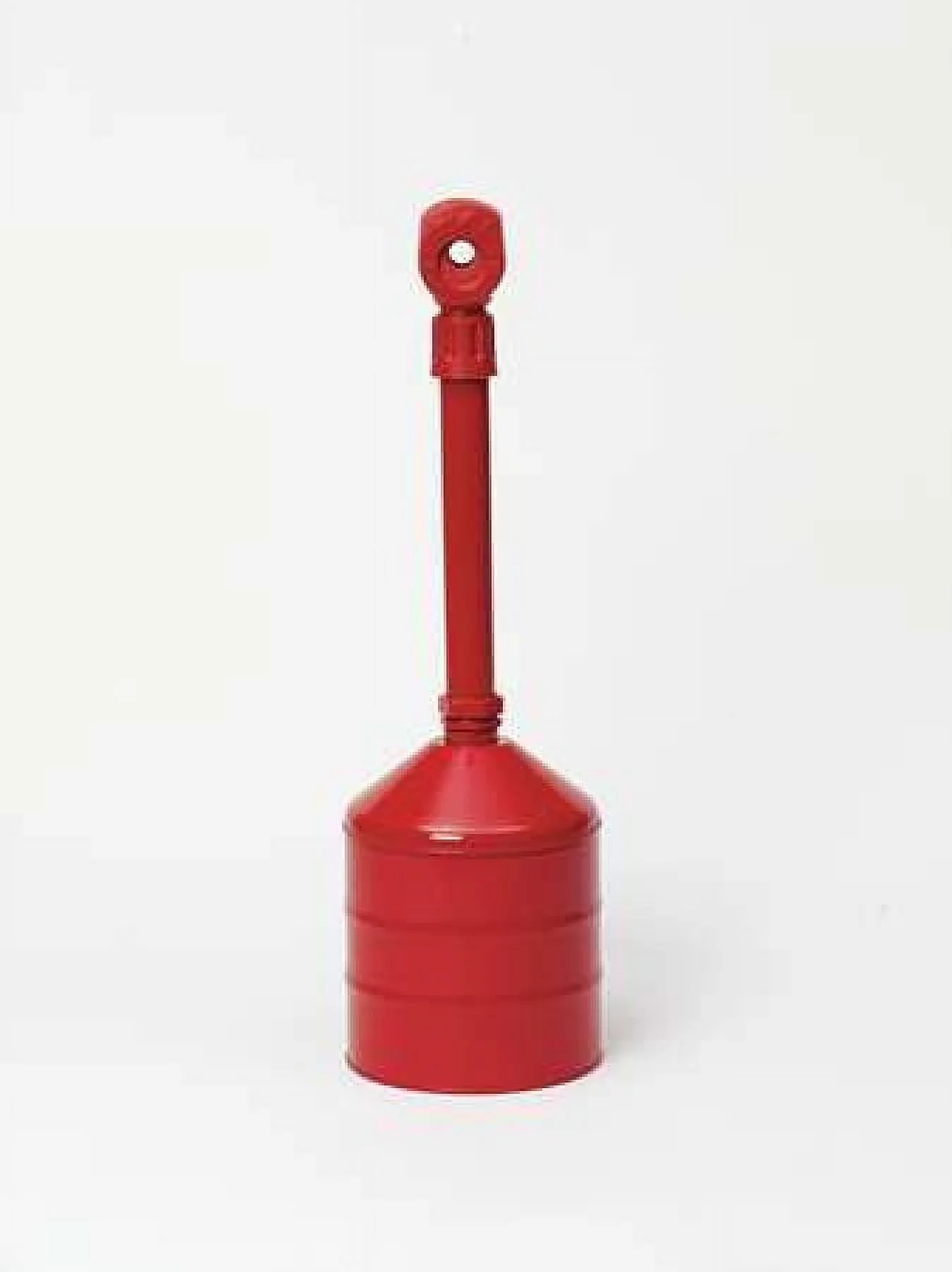 Justrite 26811R Heavy Duty Steel Outdoor Ashtray 5 Gal., Red