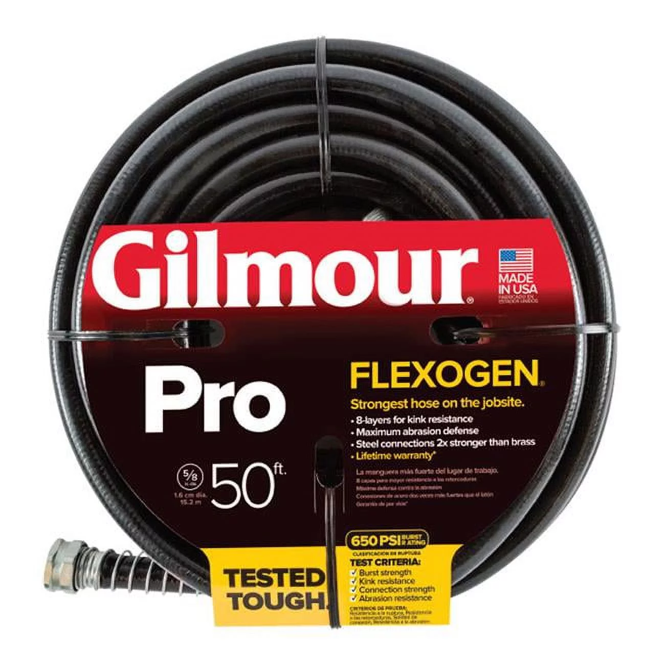 Gilmour Flexogen 5/8 in. Dia. x 50 ft. L All Purpose Garden Hose Kink Resistant