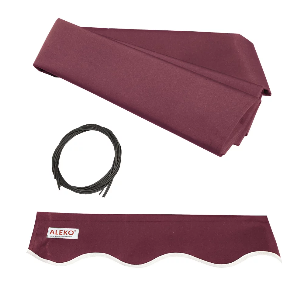 ALEKO 8' x 6.5' Burgundy Motorized Retractable Patio Awning