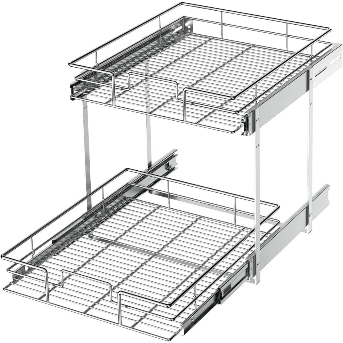 2 Tier Individual Pull Out Cabinet Organizer 17