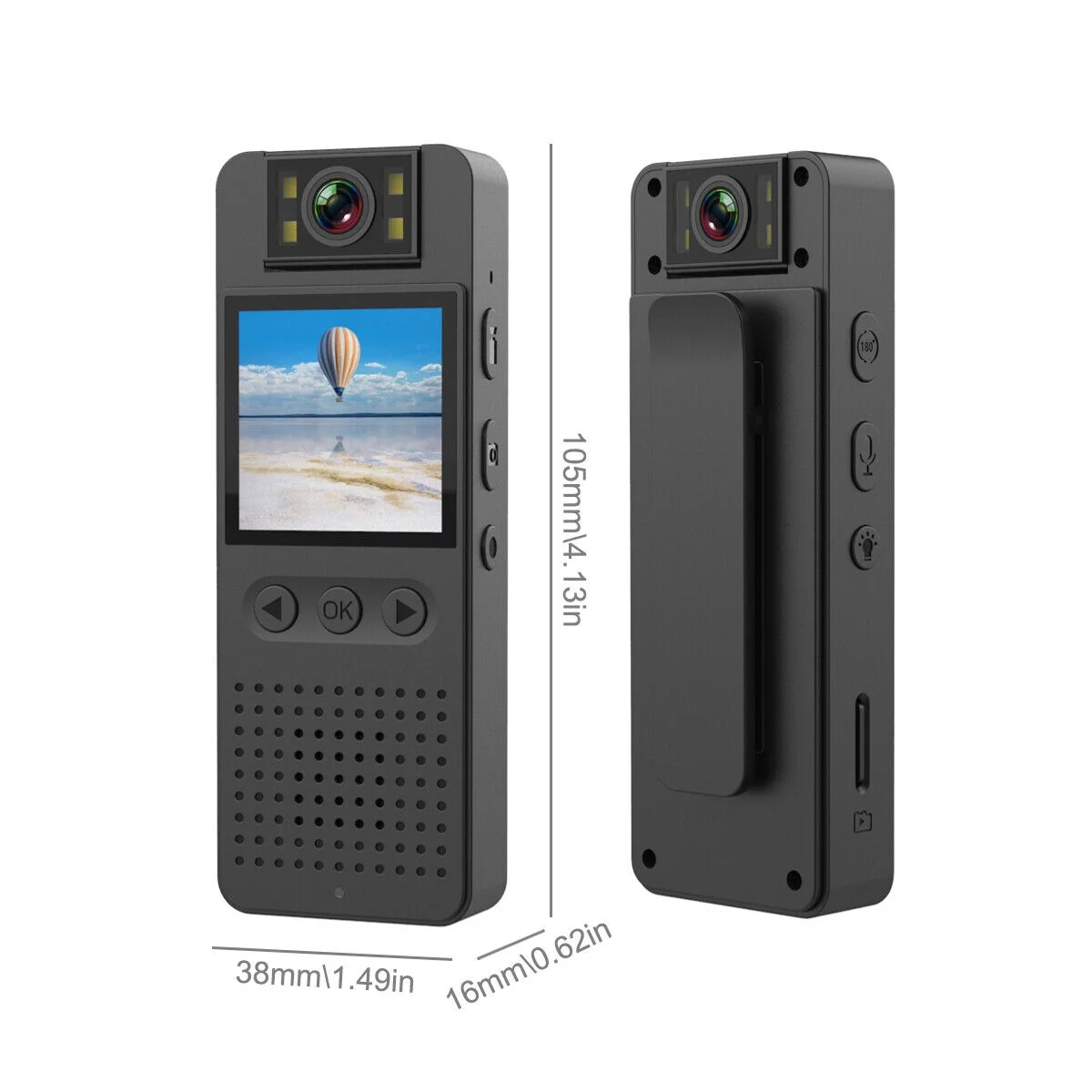 HD 4K/1080P Audio Video DVR IR Night Cam WIFI Camcorder Mini Police Body Camera