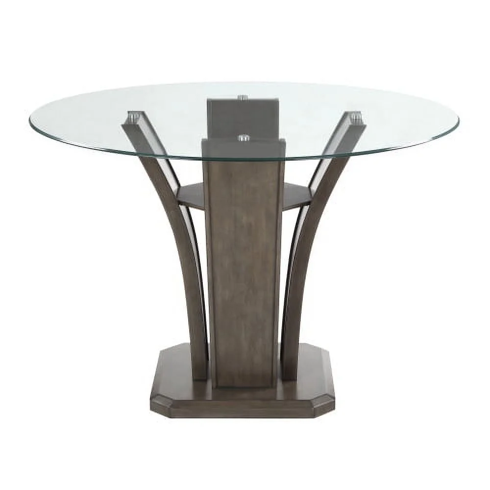 YLtoohoom Camelia - Counter Height Table Base - Dark Brown