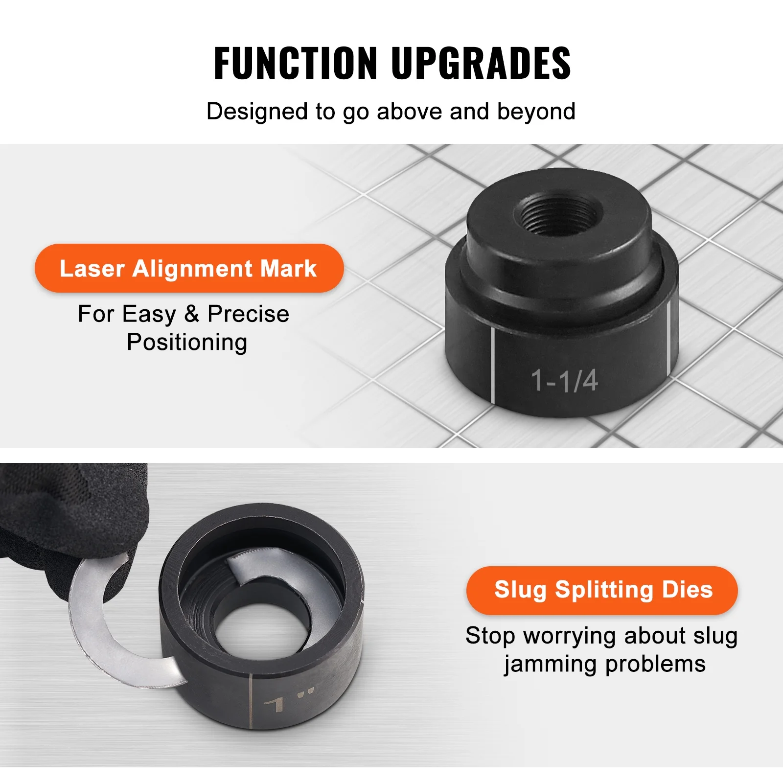 SKYSHALO 15 Ton Hydraulic Knockout Punch Driver Kit Hole Tool 1/2