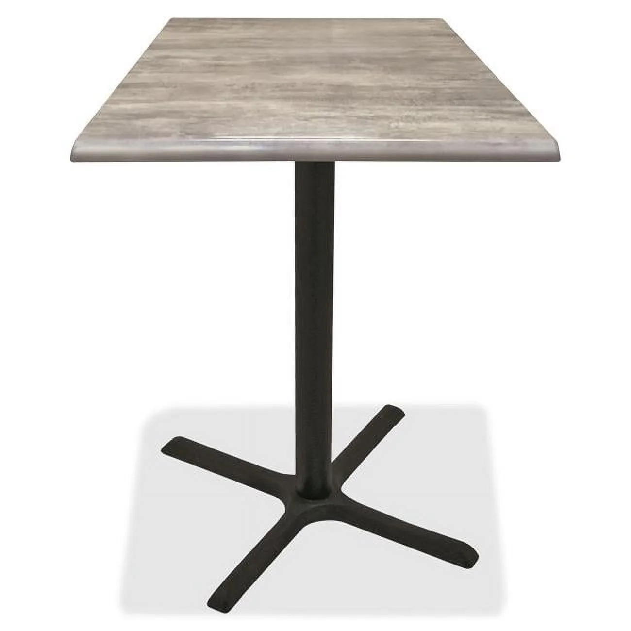 Holland Bar Stool  36 in. Black Table with 36 x 36 in. Indoor & Outdoor Rustic Square Top
