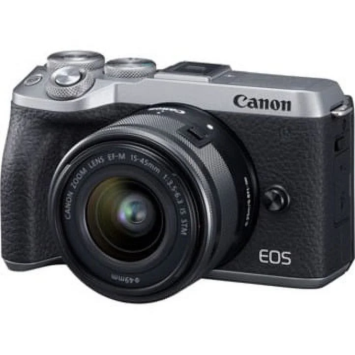Canon EOS M6 Mark II 32.5 Megapixel Mirrorless Camera with Lens, 0.59