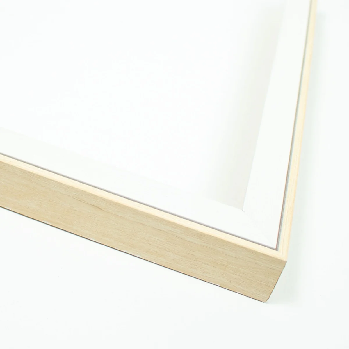 14x24 Frame White & Wood Tones Solid Wood Shadow Box Width 0.875 Inches | Interior Frame Depth 1