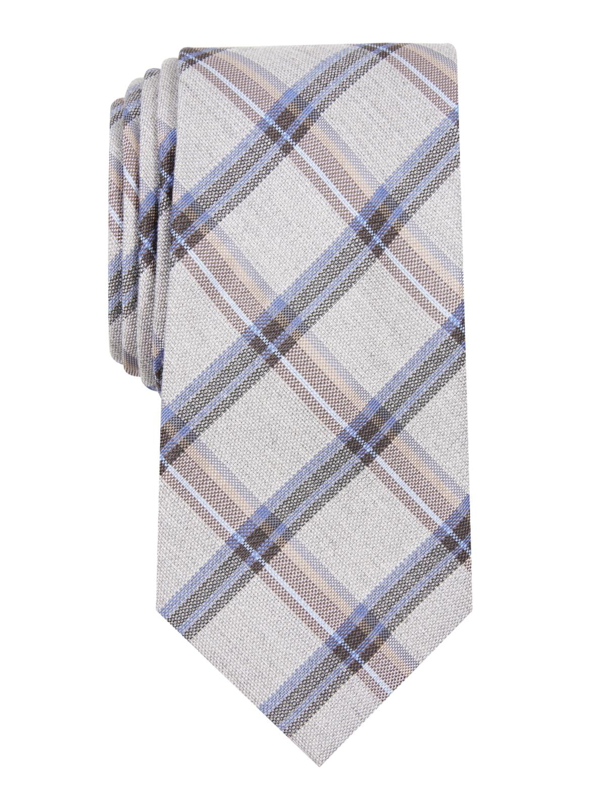 Perry Ellis Men's Rijkaard Plaid Tie Medium Beige Size Regular
