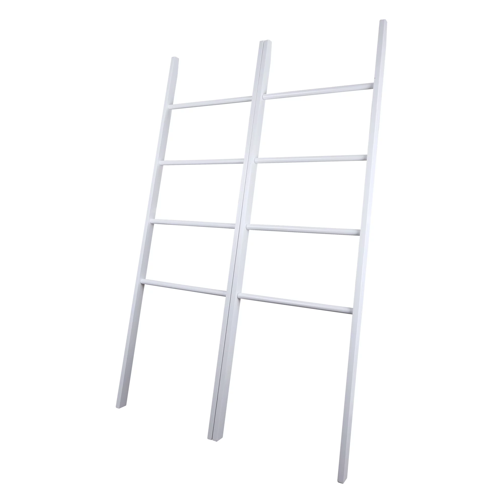 Decorative Twin Ladders - White