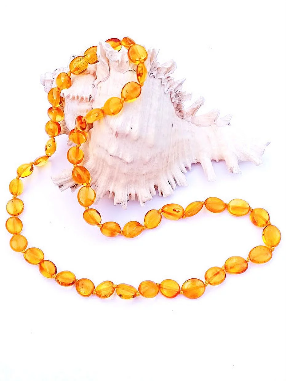 Genuine Baltic Amber Necklace, Natural Handmade Jewelry 17.5