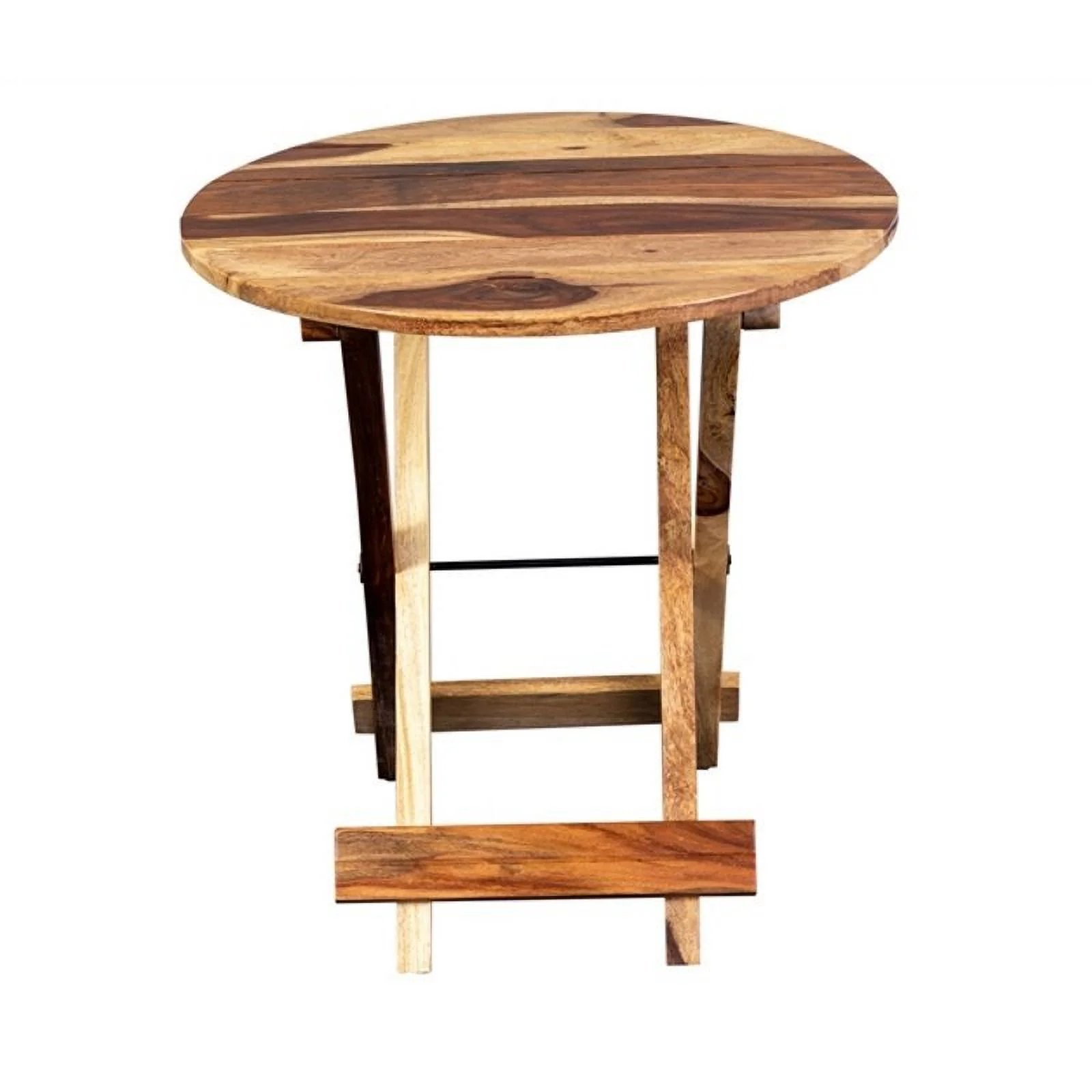 Hawthorne Collections Solid Wood Round Accent Table - Harvest Brown