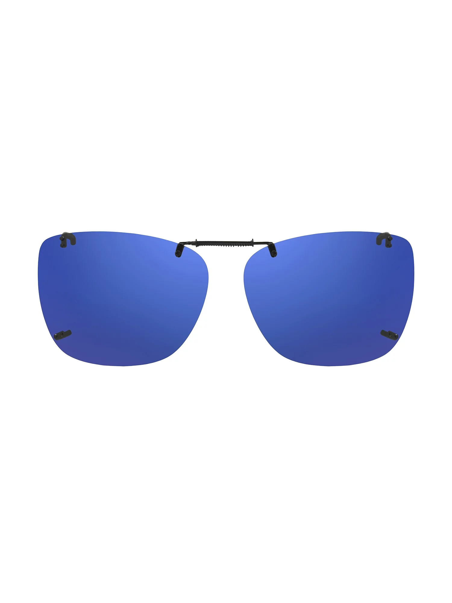 Solar Shield Dioptics ClipOns Unisex Rectangle Fashion Sunglasses, Blue, 56 Rec M