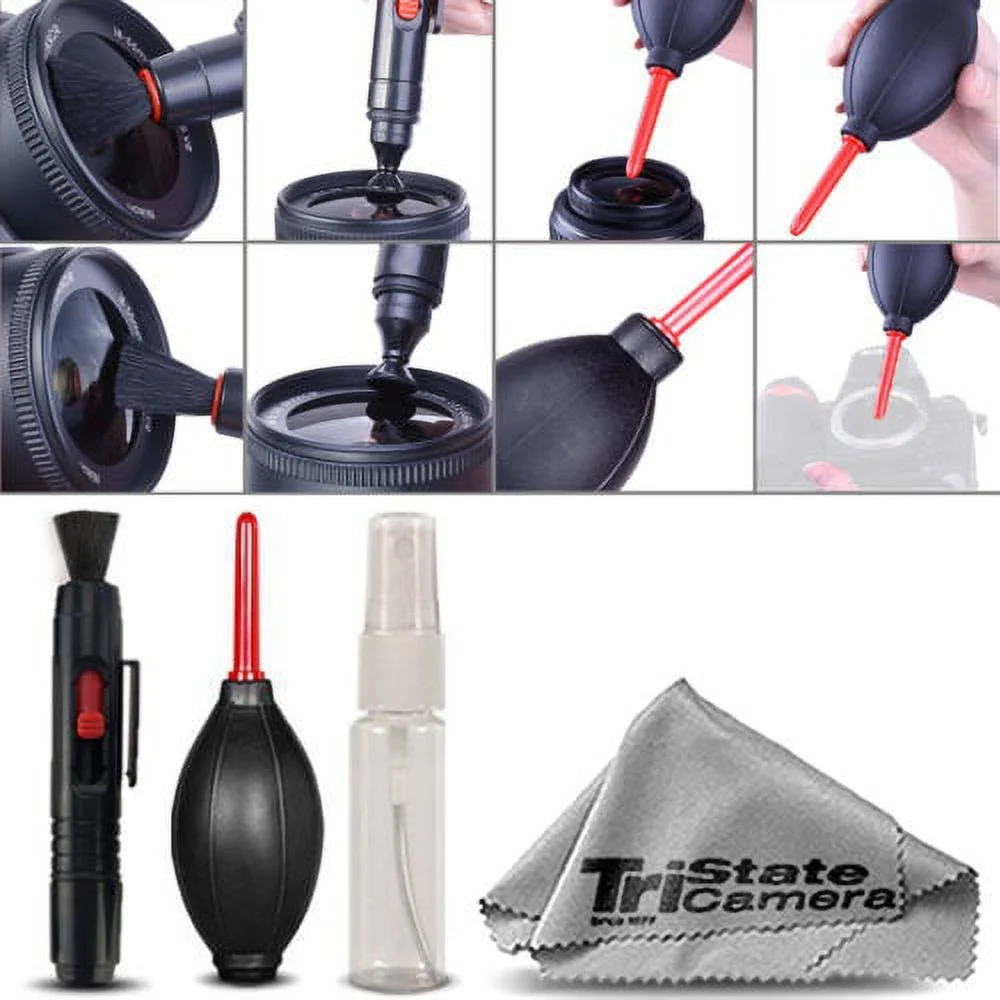 Kodak PIXPRO AZ255 Digital Camera (Red)+ Extra Battery + LED - 32GB Kit