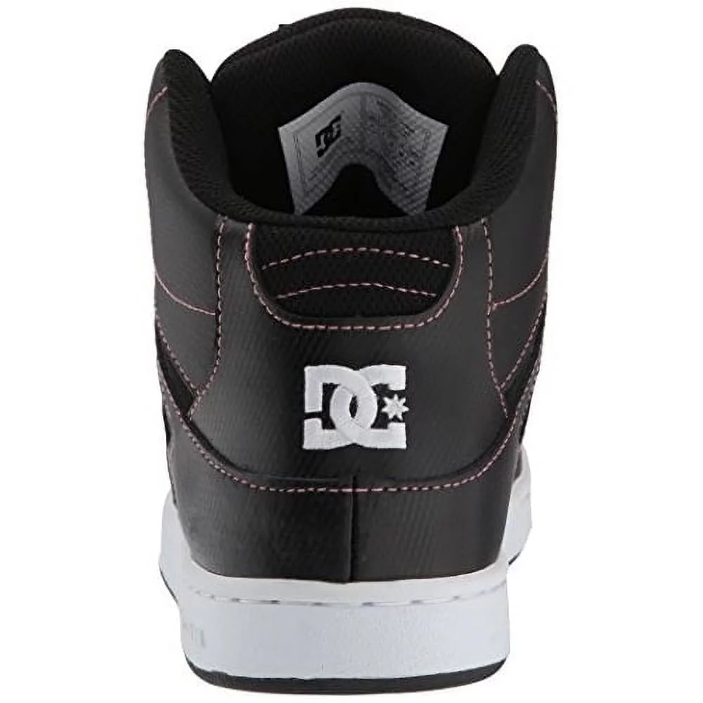 DC Unisex-Child Pure High-top Girls Skate Shoe  BLACK/PINK