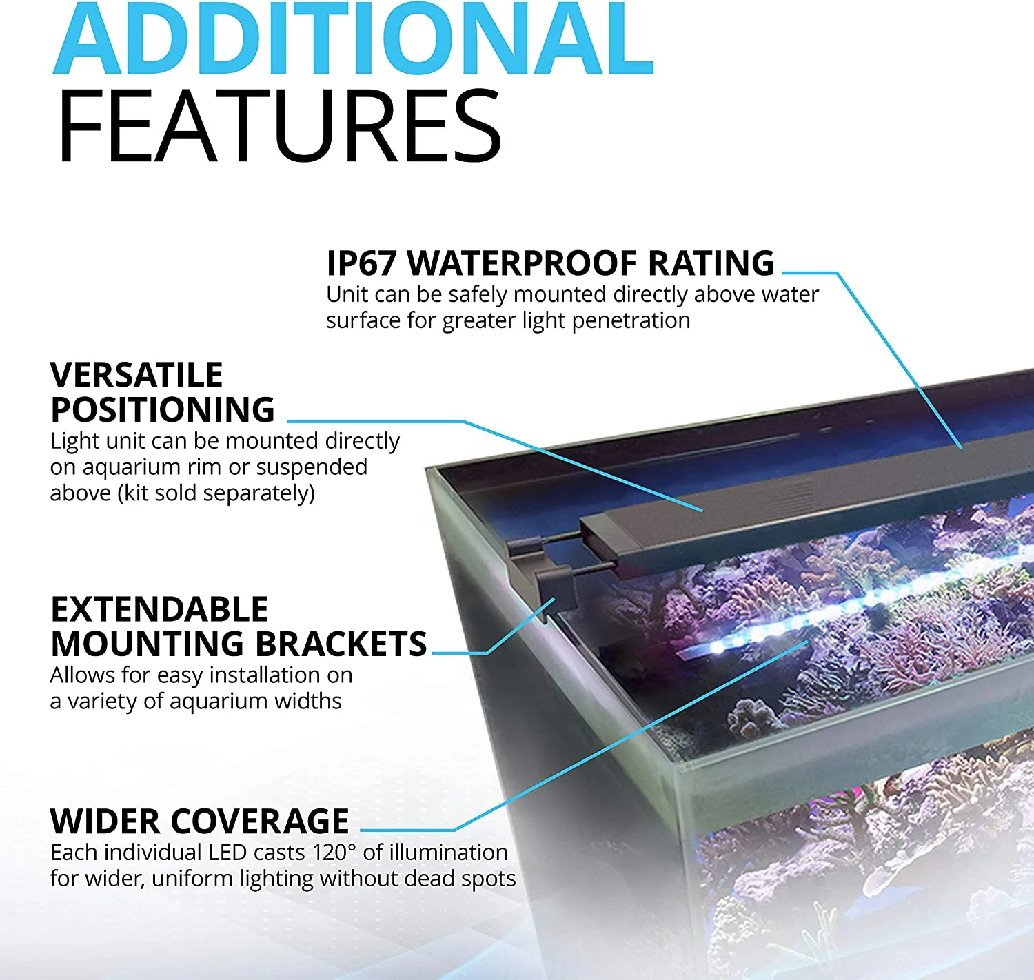 Fluval Sea Marine 3.0 LED Aquarium Lighting for Coral Growth, 22 Watts, 15-24 Inches