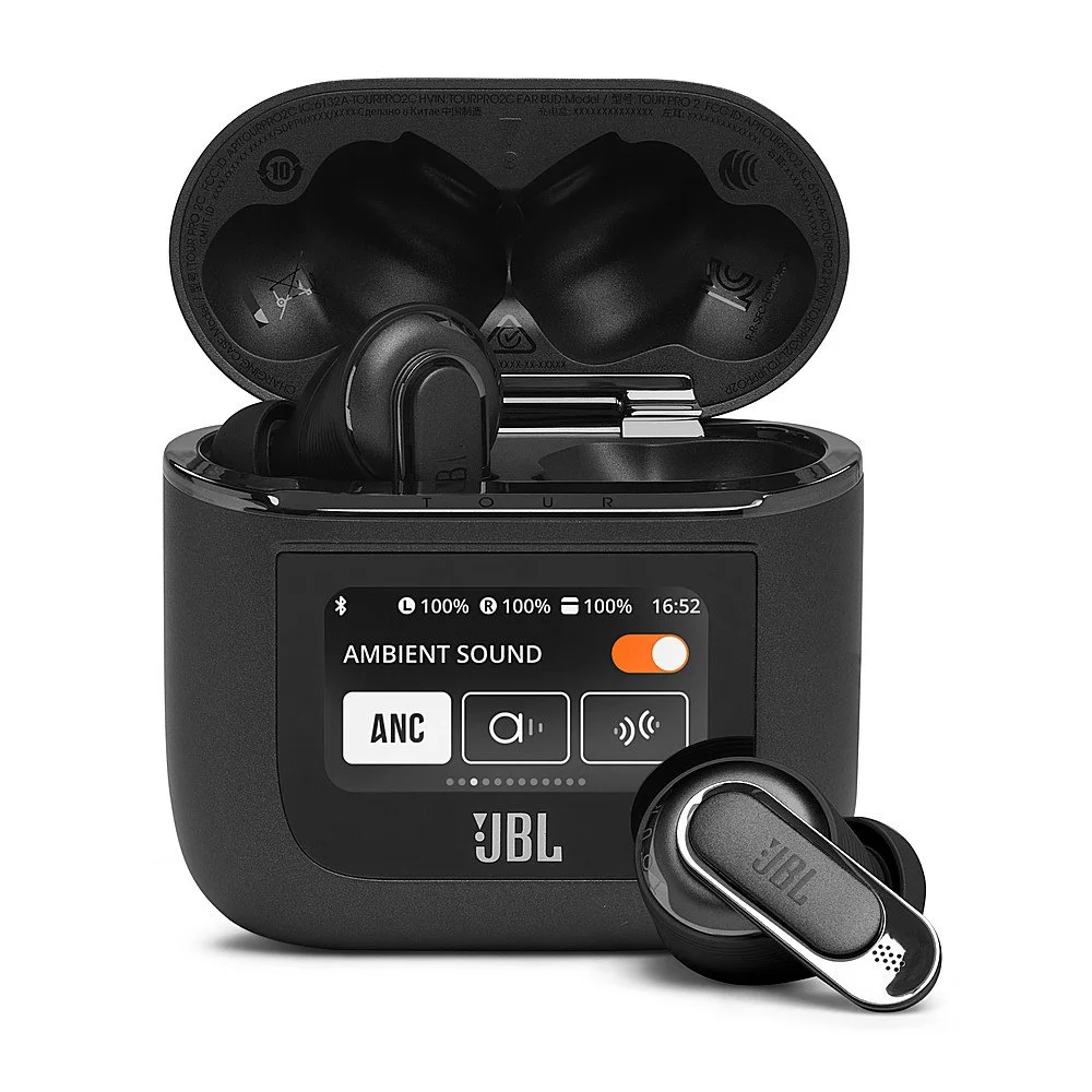 Restored JBL Tour Pro 2 True Wireless Noise Cancelling Earbuds - Black (Refurbished)