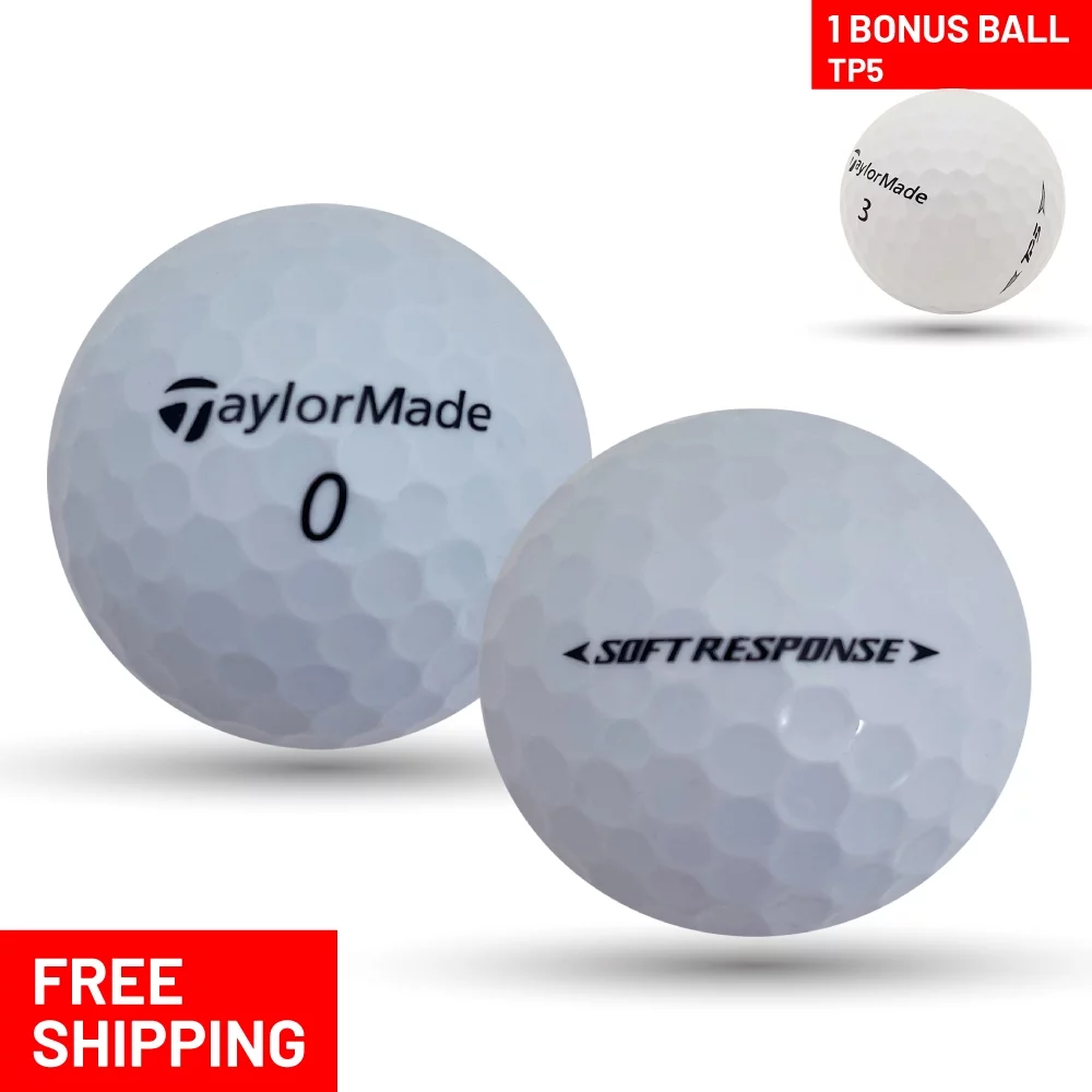 Pre-Owned 60 Taylormade Soft Response 5A Recycled Golf Balls, by Mulligan Golf Balls - 1 BONUS TP5