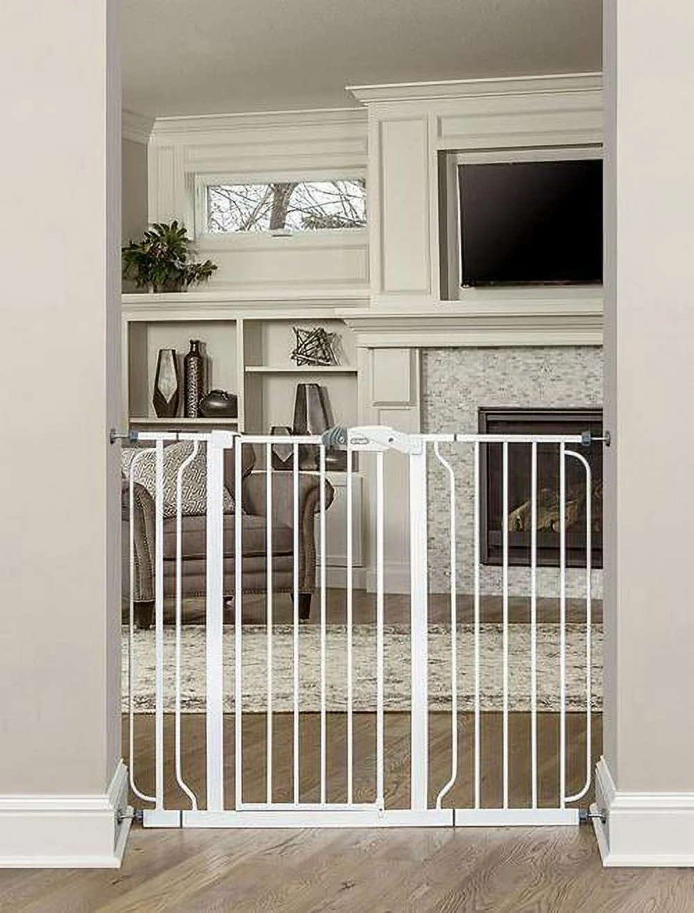 Regalo Extra Tall Widespan Pet Gate, 29 in. to 49 in., White