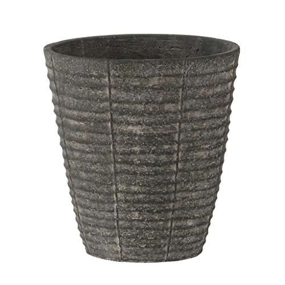 A&B Home  Dark Gray Horizontal Striped Pattern Outdoor Planters (Set of 2)