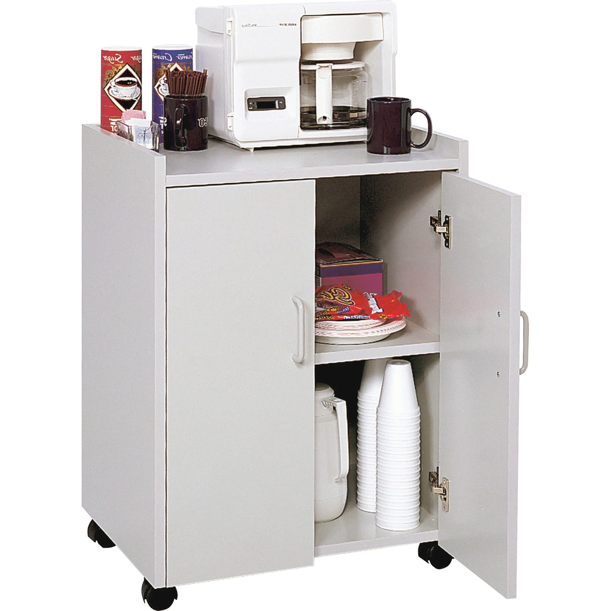 Safco Mobile Refreshment Center in Grey
