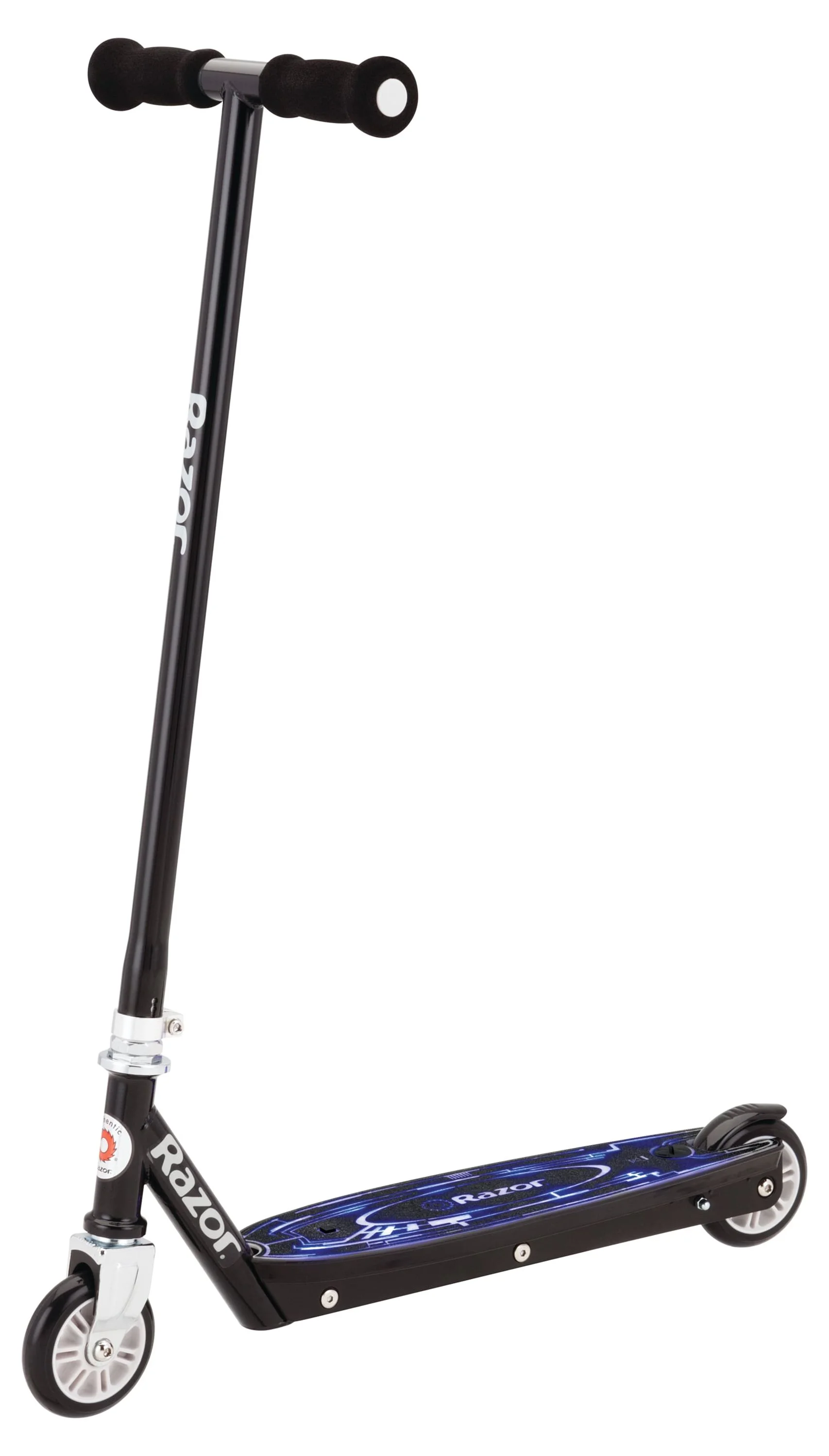 Razor Tekno Kids Kick Scooter - Glowing Blue LED Light-up Deck, Lightweight, for Child Ages 6+