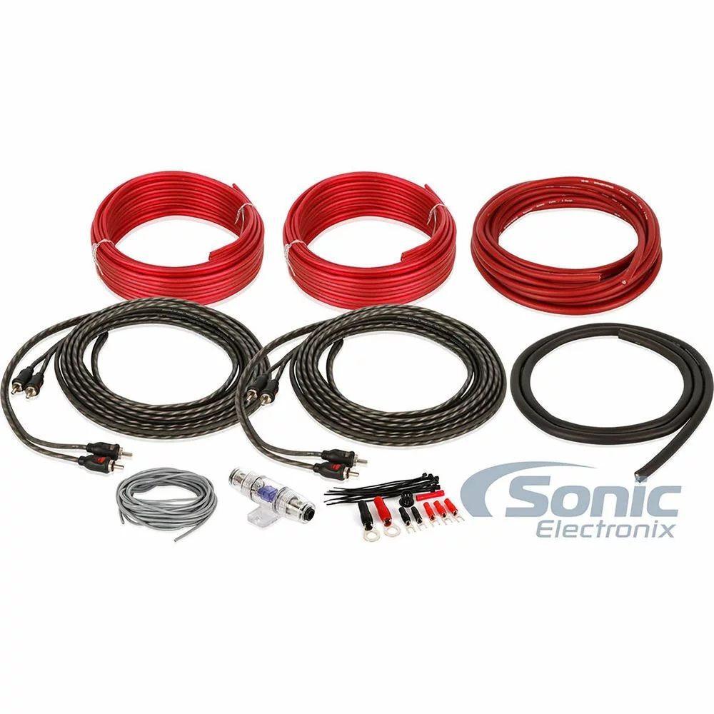 Belva BXA6404 Amplifier + Belva BAK84 8 Gauge Amp Kit 240W Total RMS 4-Channel Amplifier Package (Includes Amplifier and Amp Wiring Kit)