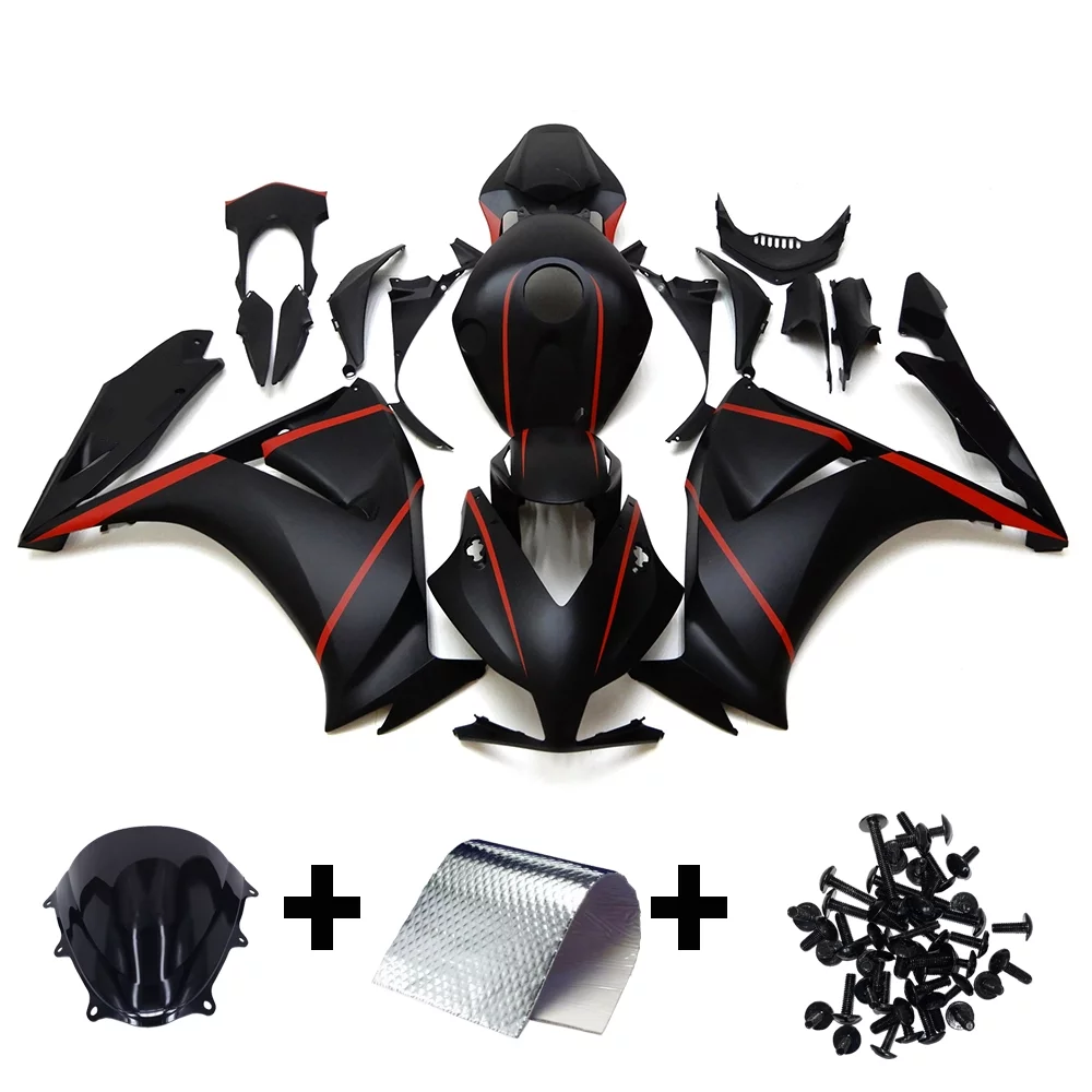 Sportfairings Motorcycle ABS Black Red Fairings Kit for Honda CBR1000RR 2012 - 2016 Bodywork