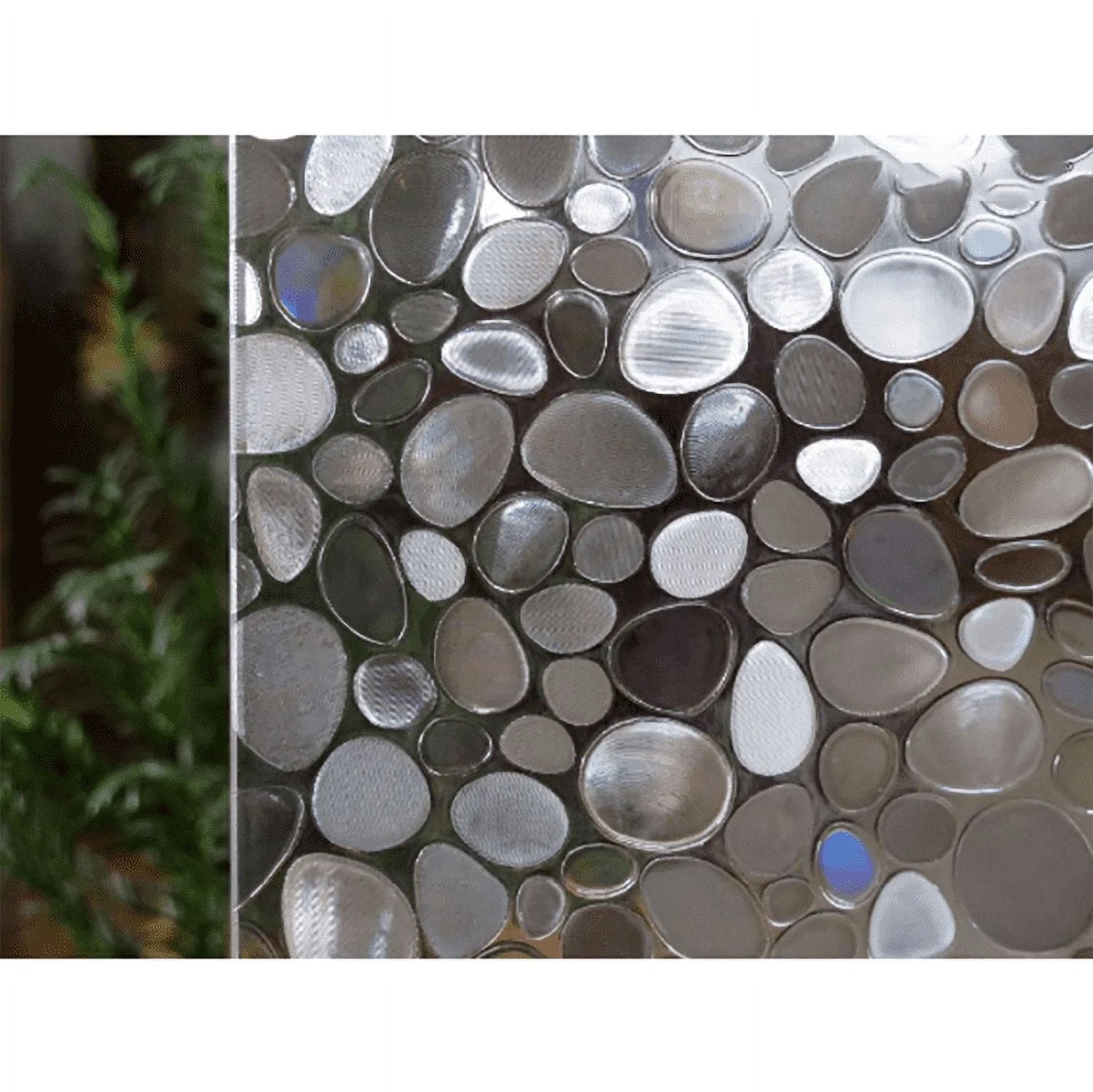 RockRose Stone Privacy Window Film Static Cling Film 17.7