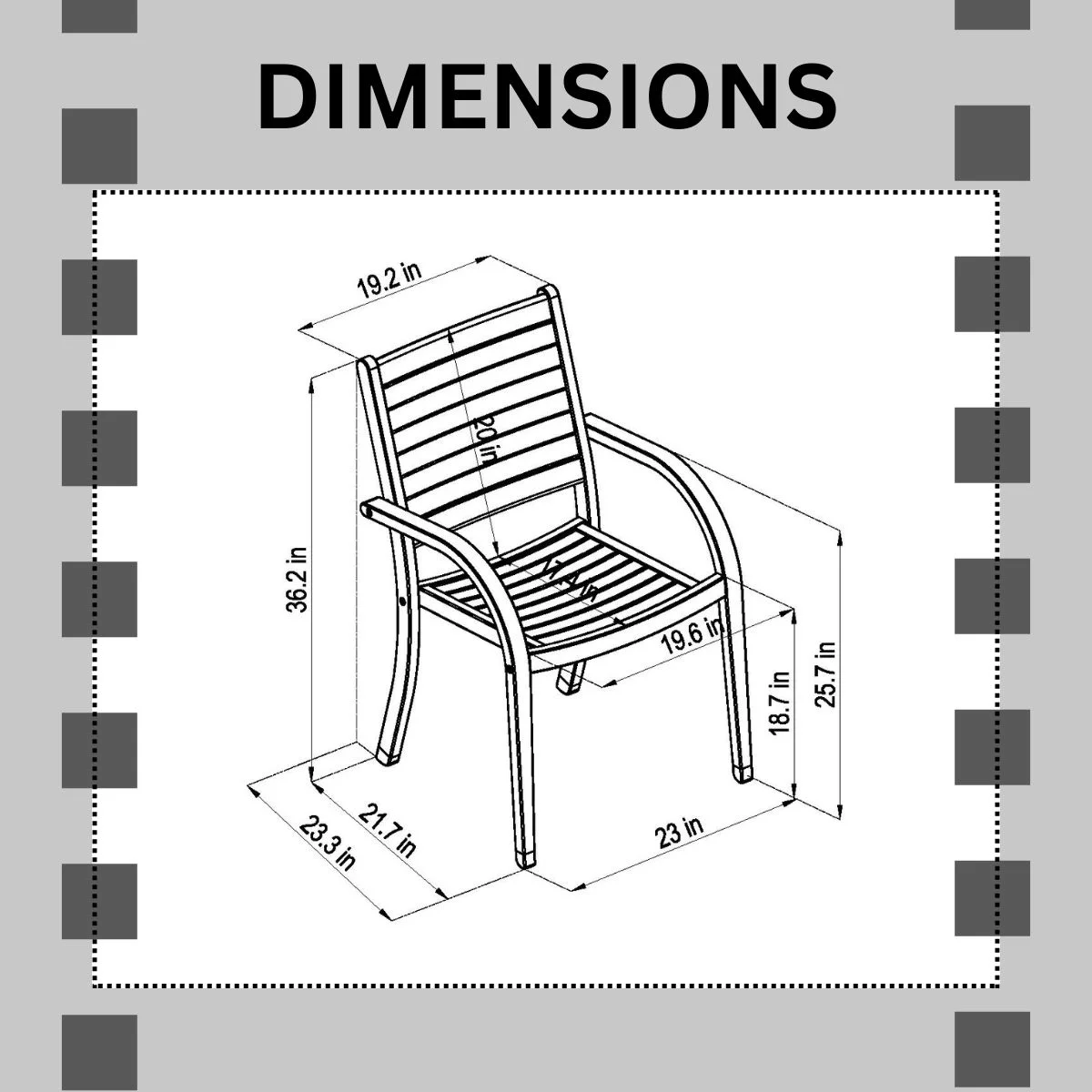 Amazonia Angatu 5-Piece 100% FSC Teak Wood Round Patio Dining Set