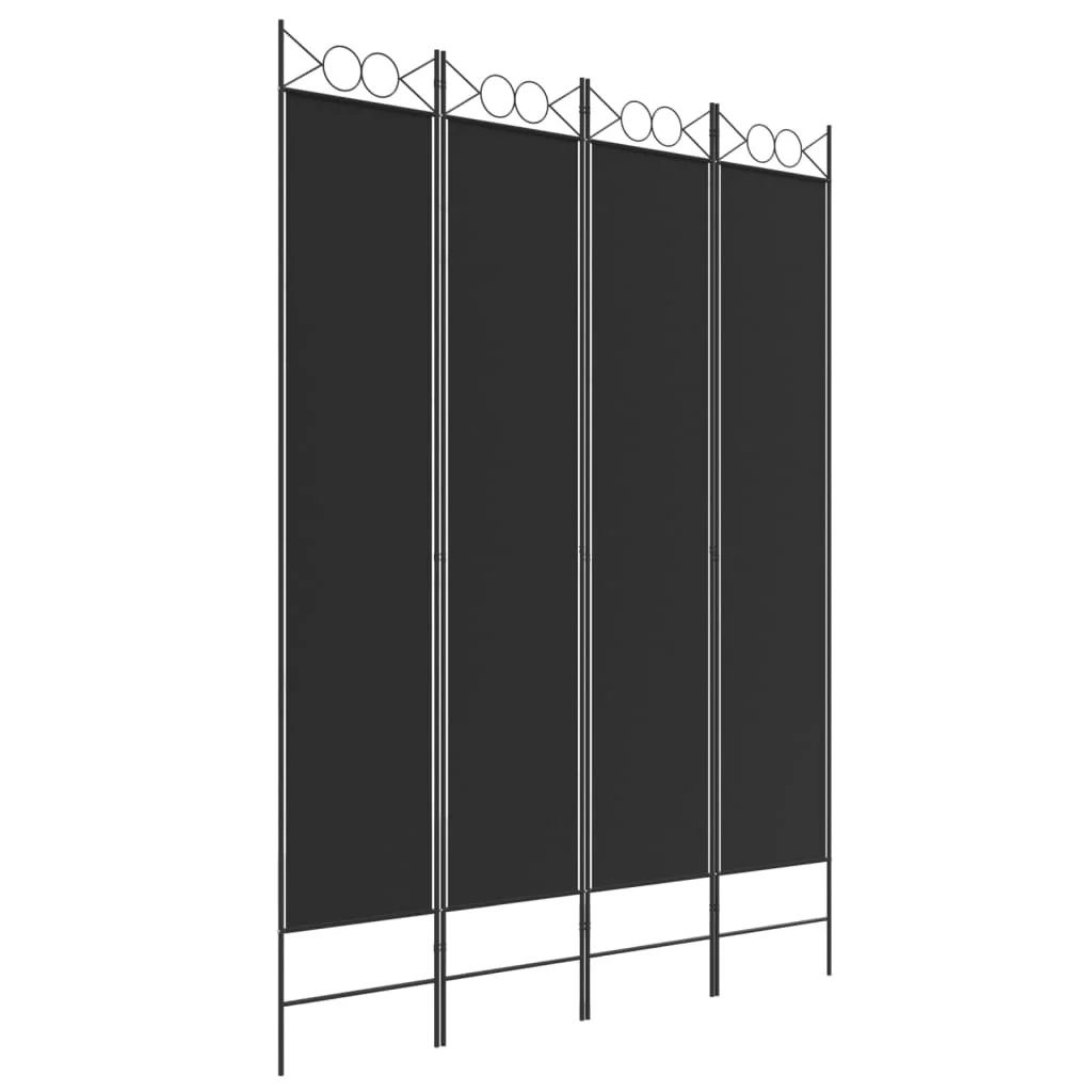 Anself 4-Panel Room Divider Black 63