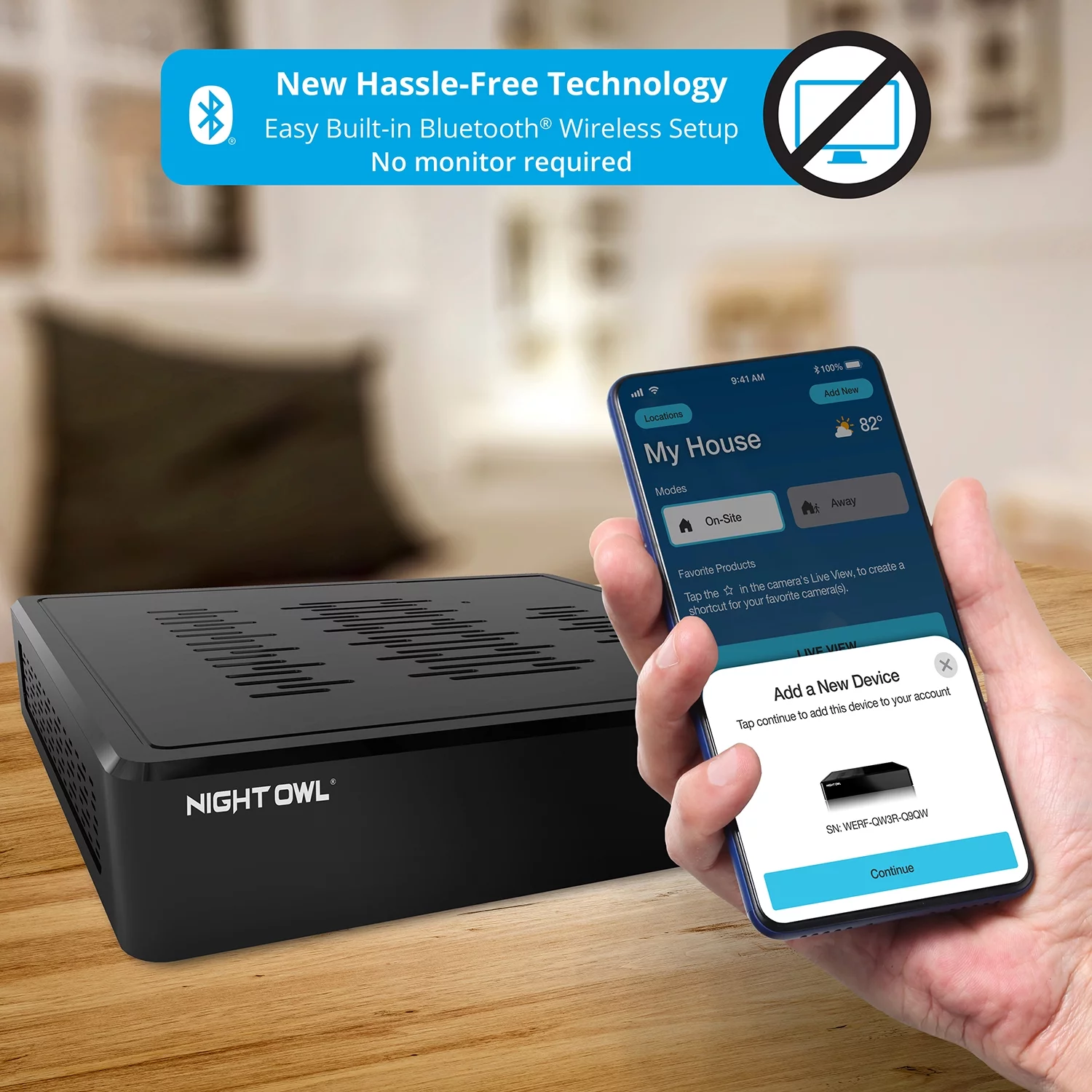 Night Owl 8 Channel 4K Bluetooth NVR with 2TB Hard Drive and 8 Wired IP 4K Spotlight Cameras with 2-Way Audio and Audio Alerts and Sirens