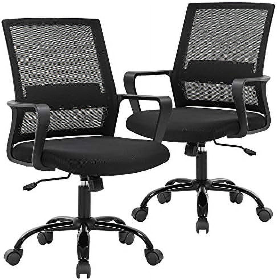 HYHBIBOOM Office Chair Desk Chair Computer Chair Swivel Rolling Executive Lumbar Support Task Mesh Chair Metal Base for Women&Men  2 Pack