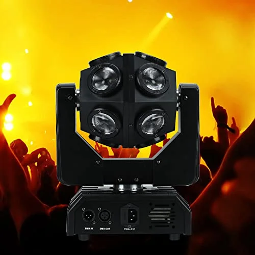 12x12W RGBW (4 in1) LED Moving Head DJ Lights Wash Beam Stage Light Spotlight Lamp 13/15 Channels DMX512 RGBW for Disco DJ Club Christmas Birthday Wedding Party Stage Light