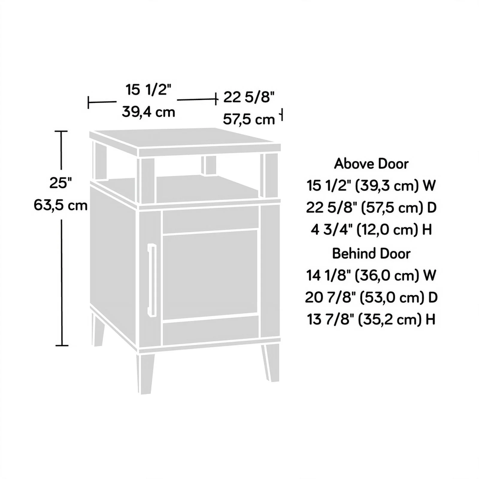 Pemberly Row Engineered Wood Recliner Table in Raven Oak Finish