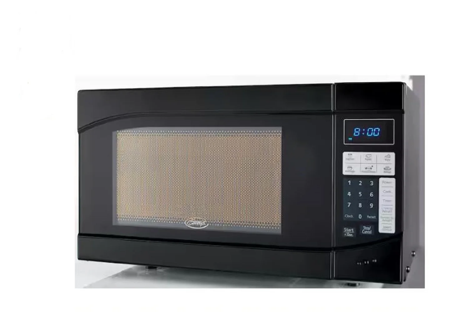 Ginny's 0.9 Cu. Ft. Metallic Microwave Black 900-Watts MW969-BLACKSS-GB