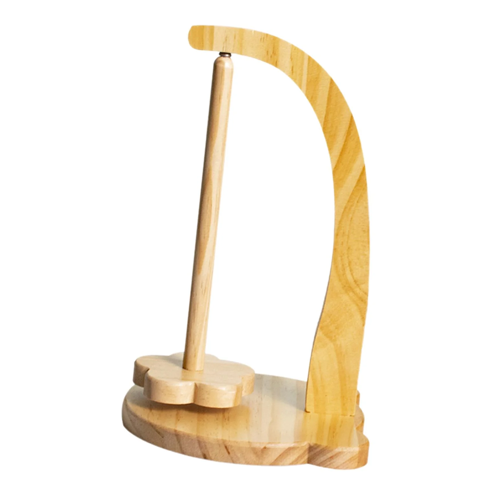 Tachiuwa Crochet Yarn Holder, Wood Yarn Dispenser, Rotating Yarn Storage Organizer, Yarn Ball Holder for Knit Embroidery Craft Sewing Light Wood