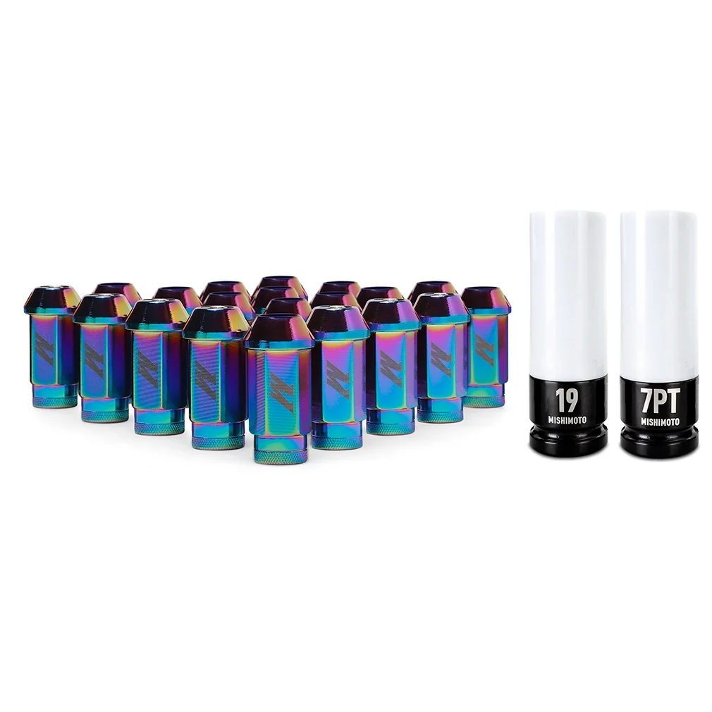 Mishimoto Aluminum Locking Lug Nuts, M12 x 1.5, Neo Chrome