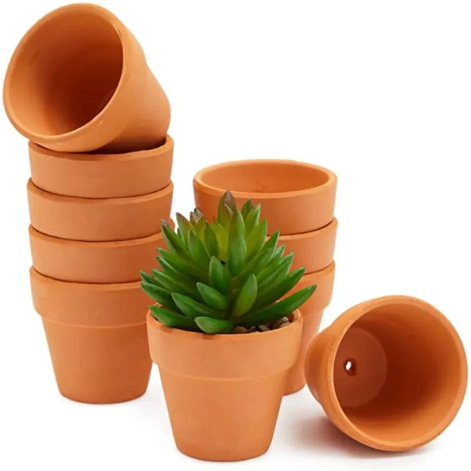 2.5 Inch 10 Pack Terracotta Planter Pots with Drainage Holes  Small Clay Flower Pots  Plants  Succulents  Crafts